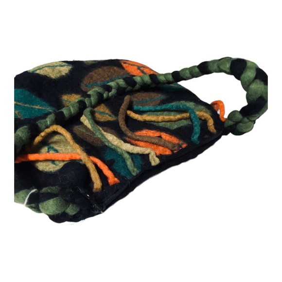 Wool Purse Rising Tide Autumn Leaf Handbag - Picture 4 of 12